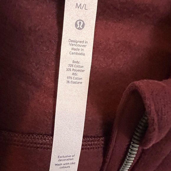 Lululemon Scuba Oversized Full-Zip Hoodie Size M/L - Picture 3 of 7